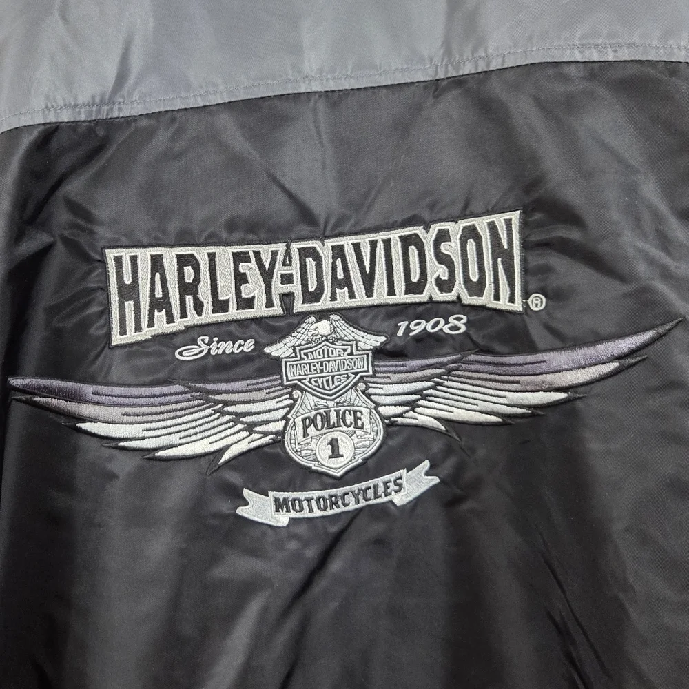 Harley Davidson Vintage Made In The USA Police Motercycle Biker Jacket Coat